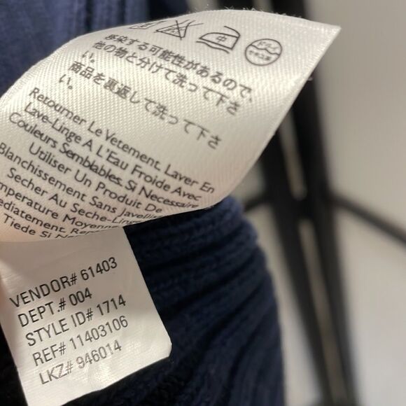 [xl] Eddie Bauer Men’s Vintage Navy Blue Thick Ribbed Cotton Heavyweight Sweater - Picture 13 of 13